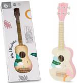Drewniane Ukulele Gitara dla Dzieci Różowa