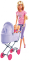  Lalka Steffi Love z dziećmi i fioletowym głębokim wózkiem