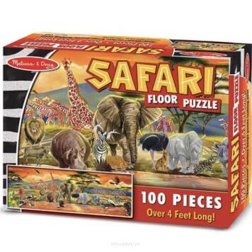 Puzzle podłogowe - safari 100 elementów 