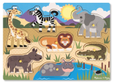 Drewniane puzzle - układanka zwierzęta safari