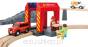 Drewniana Kolejka Staż Pożarna Ambulans 70 el. Tooky Toy widok straży pożarnej