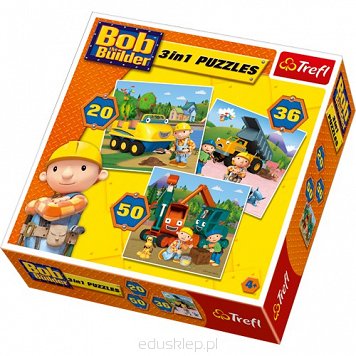 Puzzle 3W1 Bob, Na Budowie Trefl