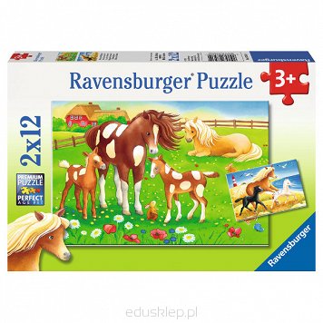 Puzzle Raven 2X12 Elementów Koniki Ravensburger
