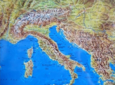 Europa fizyczna, panorama 110x150cm. Mapa do wpinania korkowa.