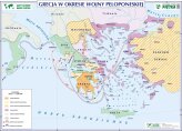 Grecja w okresie wojny peloponeskiej - historyczna mapa ścienna dwustronna