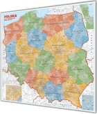 Polska administracyjna mapa magnetyczna 120x110cm