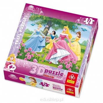 Puzzle 72 Elementów 3D Różany Ogród, Princess Trefl