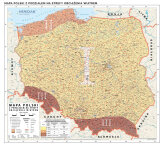 Mapa Polski z podziałem na strefy obciążenia wiatrem
