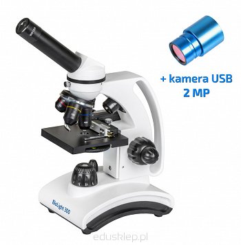 Mikroskop Delta Optical BioLight 300 z kamerą DLT-Cam Basic 2MP + akumulatorki + ładowarka