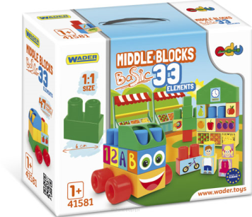 Middle Blocks to klocki idealne do rozwoju pierwszych pasji budowania malucha.