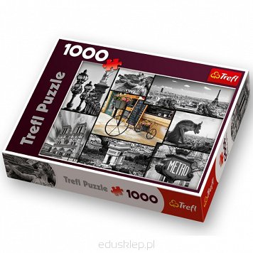 Puzzle 1000 Elementów Paryż Kolaż Trefl