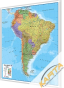 Ameryka Południowa polityczna 106x120cm. Mapa do wpinania korkowa.