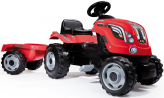 Traktor na pedały dla dziecka Farmer XL z przyczepą czerwony 