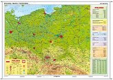 Polska fizyczna i konturowa mapa dwustronna