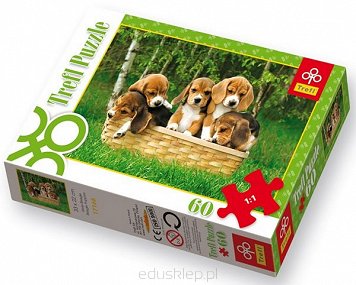 Puzzle 60 Elementów Małe Beagle Trefl