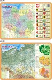 Mapa administracyjna Polski z herbami województw. Zestaw 30 Podkładek