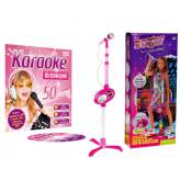 Mikrofon na statywie + DVD karaoke dla dziewczynek