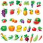 Foam Magnets: Fruits, vegetables gra magnetyczna elementy