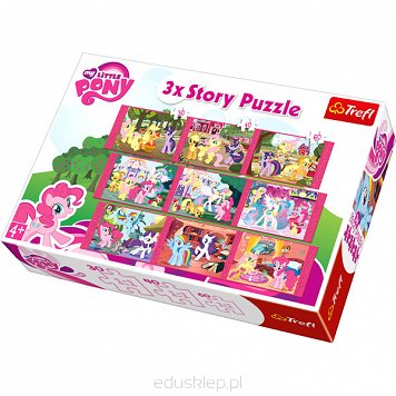 Puzzle 3X Story Kucyki Pony Trefl