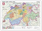Szwajcaria polityczna mapa ścienna język niemiecki