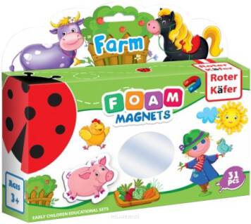 Foam Magnets: Farm (edycja międzynarodowa) gra magnetyczna pudełko