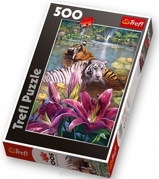 Puzzle 500 Elementów Malowane Tygrysy Trefl