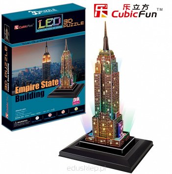 Puzzle 3D Empire State Building (Światło Cubicfun