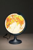 Globus polityczno - fizyczny podświetlany 42 cm