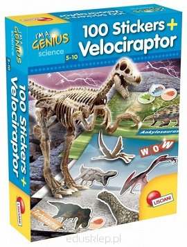 I`m a Genius Dino 100 Stickers Velociraptor