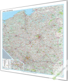 Polska drogowa mapa magnetyczna 150x142cm