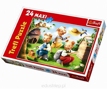 Puzzle 24 Elementów Maxi Trzy Małe Świnki Trefl