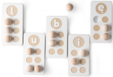 Drewniany alfabet z systemem Braille’a widok produktu