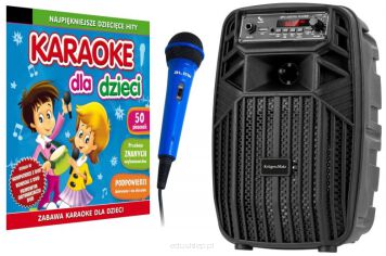 Zestaw głośnik bluetooth + mikrofon + DVD karaoke dla dzieci widok produktu