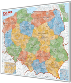 Polska administracyjna mapa magnetyczna 110x100cm