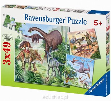 Puzzle 3X49 Elementów Dinozaury Ravensburger
