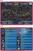 Mapa gwiazdozbiorów nieba północnego i południowego; obiekty astronomiczne we wszechświecie. Zestaw 30 Podkładek