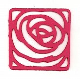Ozdoba z filcu - róża rozeta 001 15x15 cm