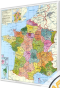 Francja administracyjna z kodami pocztowymi 98x119 cm. Mapa magnetyczna.