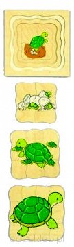 Żółw puzzle warstwowe.