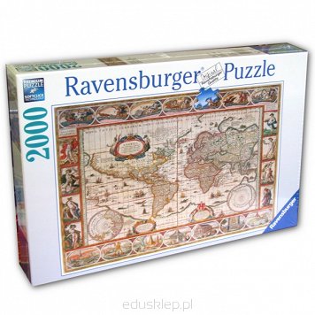 Puzzle 2000 Elementów Mapa Świata Ravensburger