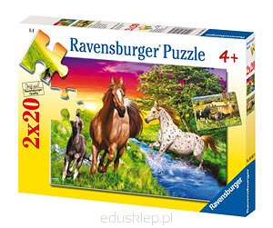 Puzzle 2X20 Elementów Świat Koni Ravensburger