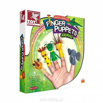 Quilling pacynki zwierząt zakładane na palce - Paper quilled finger puppets animals. Toy Kraft