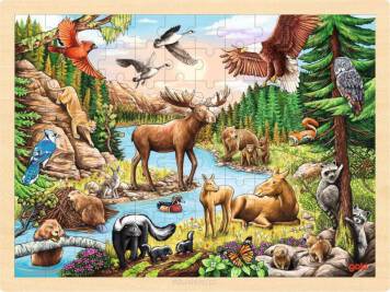 Drewniane puzzle Północnoamerykański krajobraz