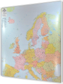 Europa kodowa 150x190 cm. Mapa do wpinania korkowa.