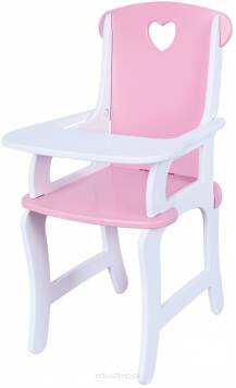 Krzesełko wykonane z drewna i pomalowane bezpiecznymi dla dzieci farbami.