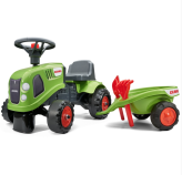Traktorek Baby Claas zielony z przyczepką + akcesoria od 1 roku