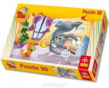 Puzzle 30 Elementów Owocowa Bitwa, Tom & Jerry Trefl