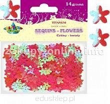 Cekiny kwiaty 10mm kolor teczowy róż (CK069RPI) % BPZ