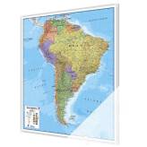 Ameryka Południowa polityczna 106x120cm. Mapa magnetyczna.