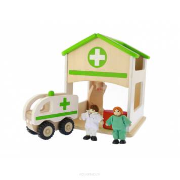 Fantastyczny zestaw zabawek, które wspólnie tworzą genialną makietę szpitala.